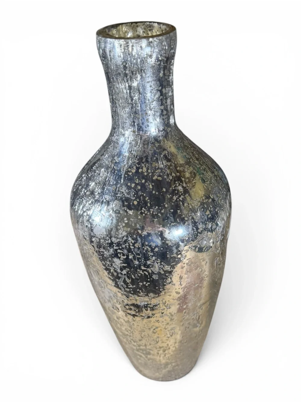 Decorative Silver Mercury Glass Floor Vase - Home Accents